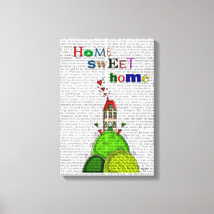 Toile Home Sweet Home Illustration