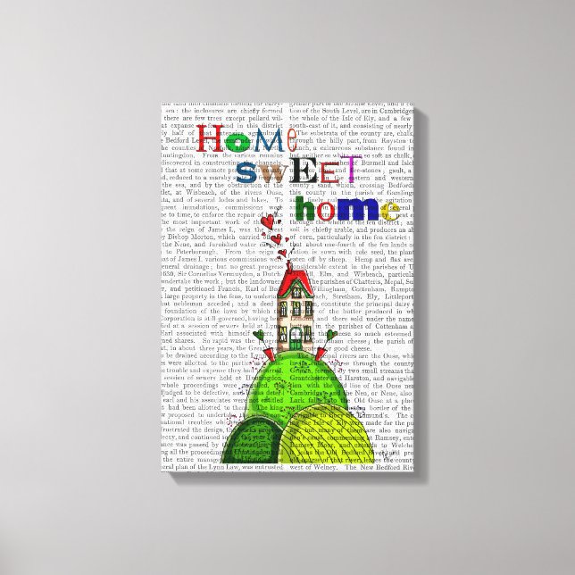 Toile Home Sweet Home Illustration (Recto)