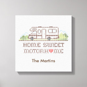 Toile Home Sweet Motor Home Canvas Imprimer