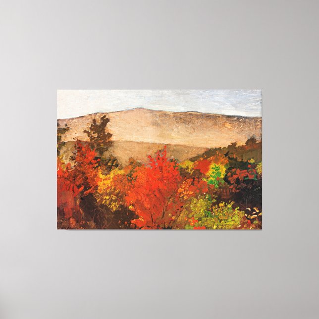 Toile Homer - Arbres d'automne, célèbre peinture (Recto)