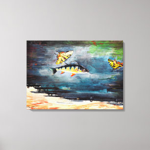 Toile Homer - Poissons et Papillons, peinture célèbre