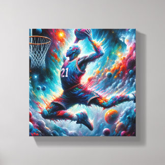 Toile Hommage aux légendes du basket-ball