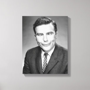 Toile Homme faisant le visage