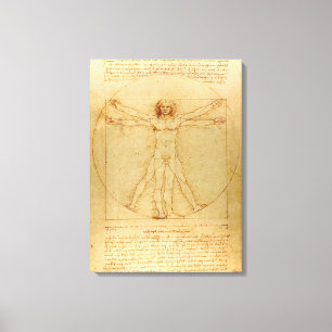 Toile Homme vitruvien par Leonardo Da Vinci