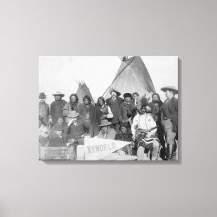 Toile Hommes blancs (dont Buffalo Bill) et Lakota