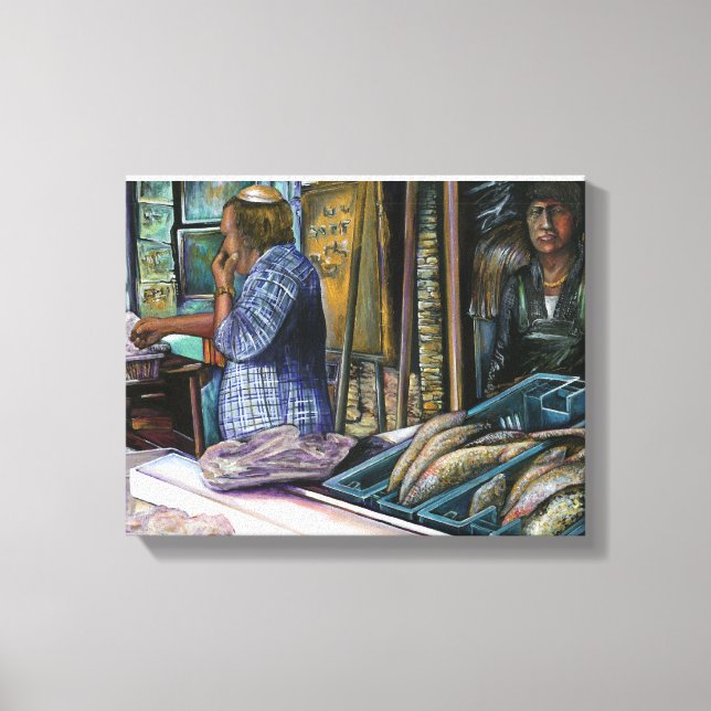 Toile Hommes du désert, Dons de la Mer. Jérusalem (Recto)