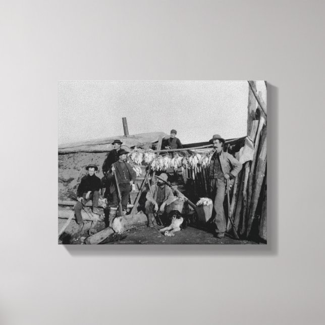 Toile Hommes du Klondike après avoir chassé le lagopède  (Recto)