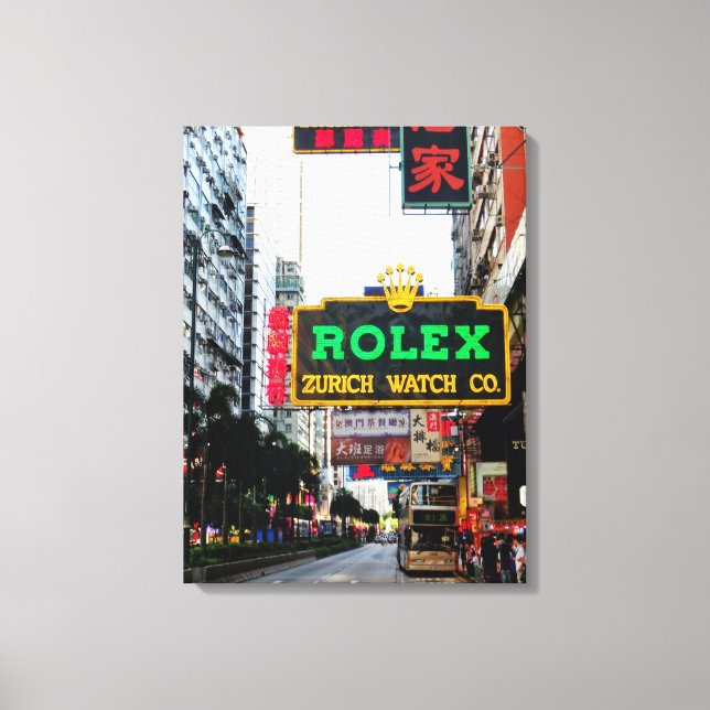Toile Hong Kong Nathan Road Stretted Canvas Print (Recto)