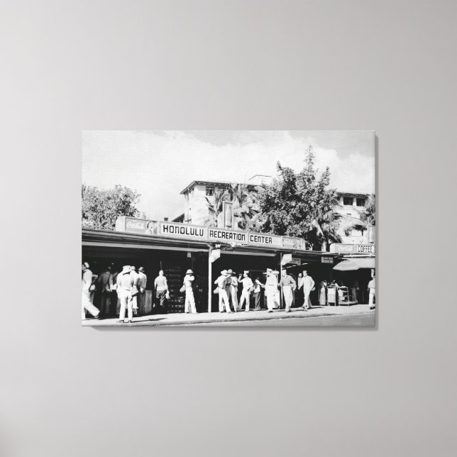 Toile Honolulu, HA - Vue de l'Honolulu (Recto)