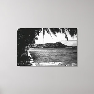 Toile Honolulu, Hawaï - vue de tête de diamant