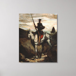 Toile Honore Daumier - Don Quichotte dans les montagnes