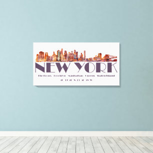 Toile Horizon de la ville de New York. Arrondissements e