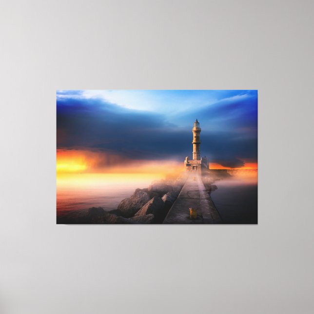 Toile Hôtel de luxe Wall Art Lighthouse Sunset (Recto)