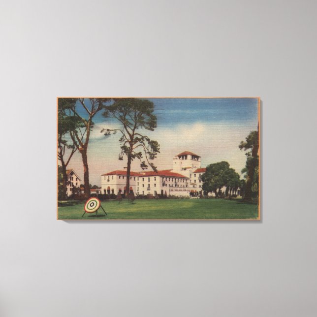 Toile Hotel Del Monte and Archery Lawn - Monterey, CA (Recto)