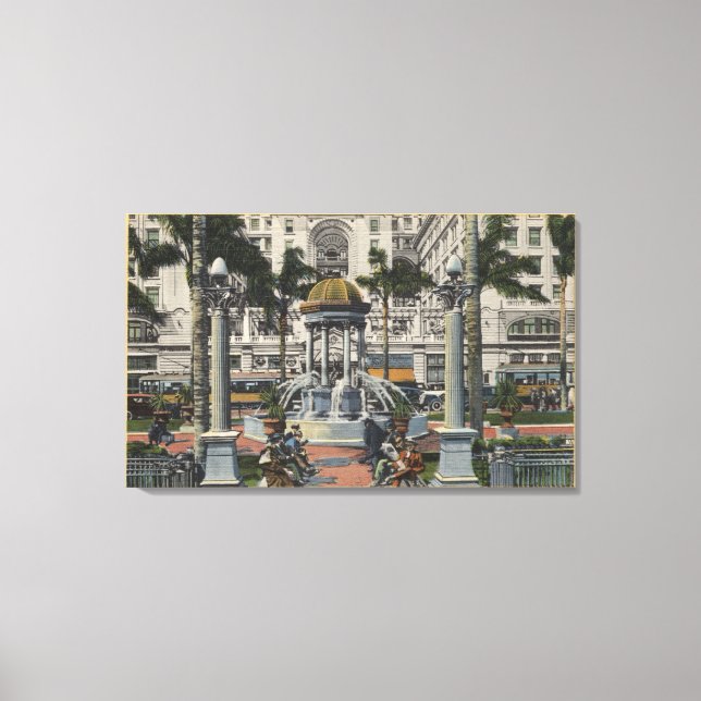 Toile Hotel Grant, Plaza Park, Fountain View (Recto)