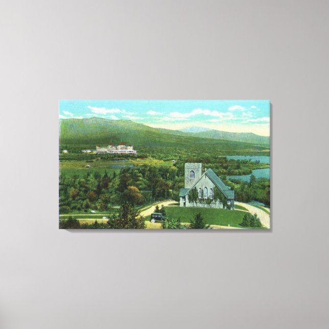 Toile Hôtel Mt Washington, Stickney Chapel View (Recto)
