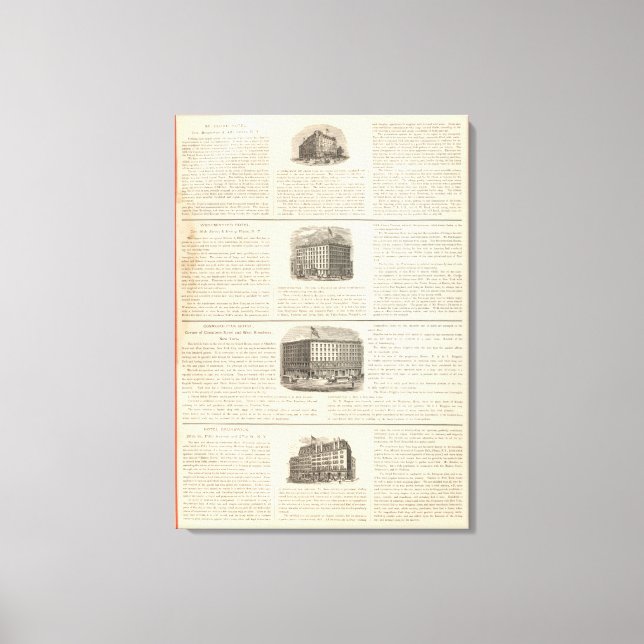 Toile Hôtel St Cloud, Westminster Hotel (Recto)