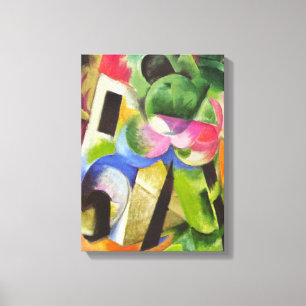 Toile House with Trees de Franz Marc, Vintage Fine Art