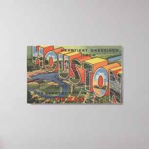 Toile Houston, le Texas - grandes scènes 2 de lettre