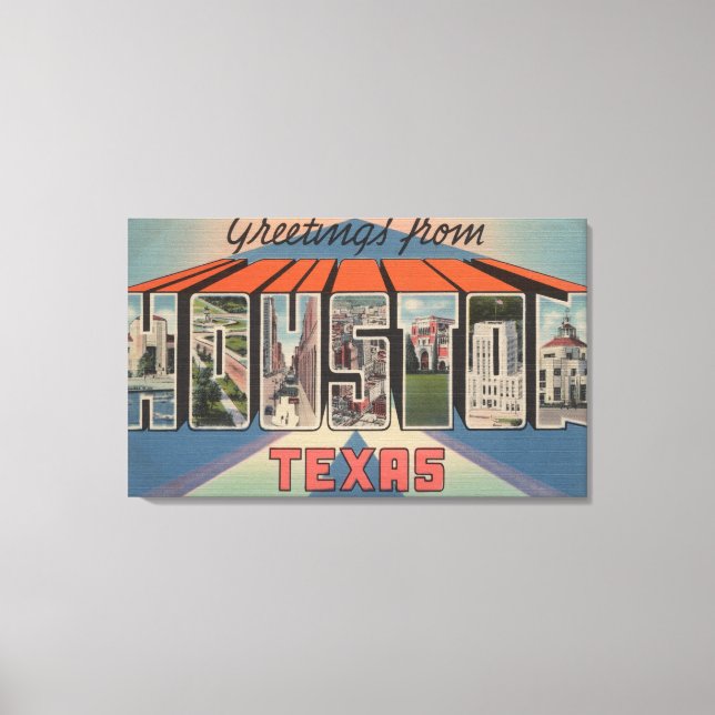 Toile Houston, Texas - Scènes de grandes lettres 3 (Recto)