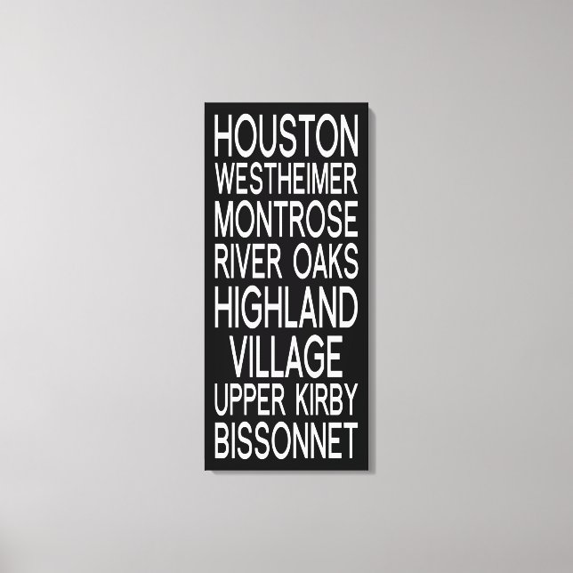 Toile Houston | Typographie (Recto)