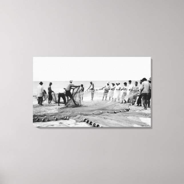 Toile Hukilau Nets hommes Pêche Hawaii Surf photo (Recto)