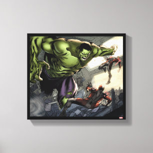 Toile Hulk Écrasant Ses Ennemis