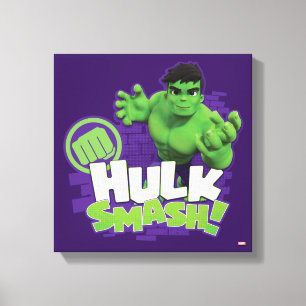 Toile HULK ÉCRASE ! Graphisme de personnage