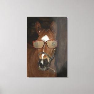 Toile Humoristique Cheval Foie Fumer Cigar Canvas Art