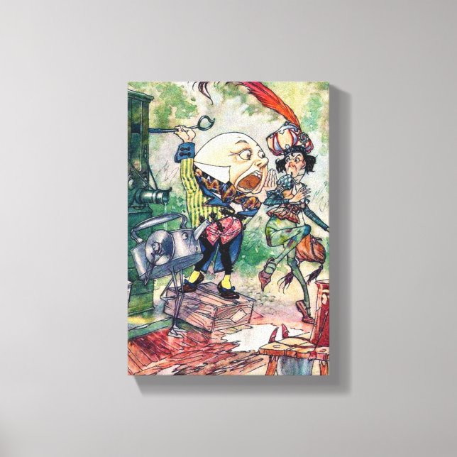 Toile Humpty Dumpty au pays des merveilles (Recto)
