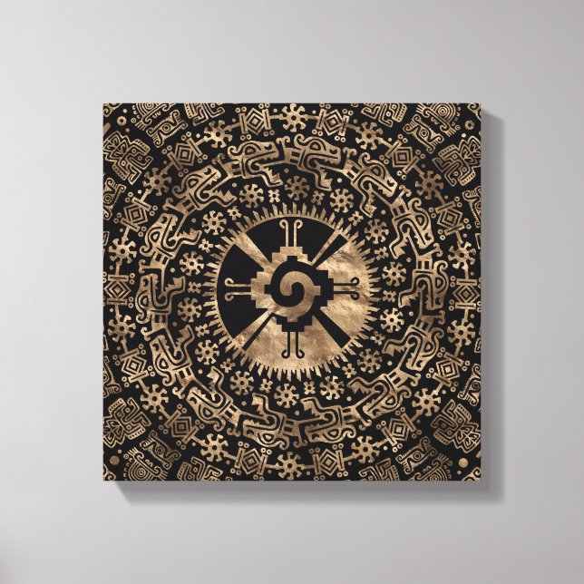 Toile Hunab Ku Gold en noir (Recto)