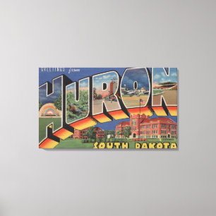Toile Huron, le Dakota du Sud - grandes scènes de lettr
