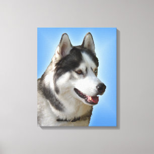 Toile Husky Impression étirée Chien Malamute Husky