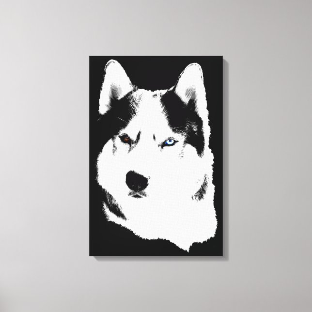 Toile Husky Imprimer Étitré Husky Malamute Canvas Chien (Recto)