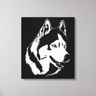 Toile Husky Imprimer Stretted Sibérien Husky Chig Canvas