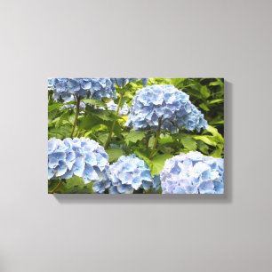 Toile Hydrangeas Bleu Profond