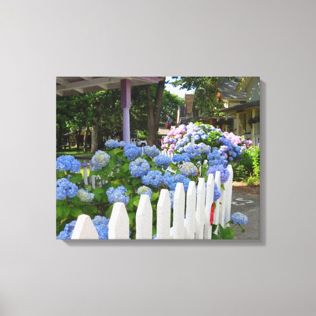 Toile Hydrangeas et clôture à pinces - Martha's Vineyard (Recto)