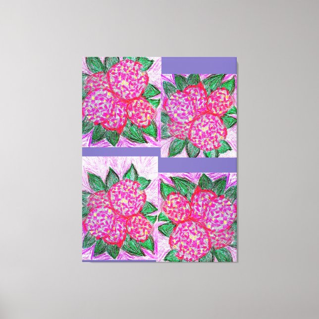 Toile HYDRANGEAS Premium Wrapped (Gloss) (Recto)