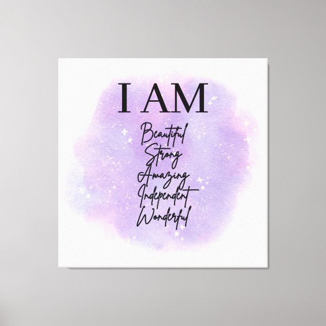 Toile I AM Self Love Affirmations (Recto)