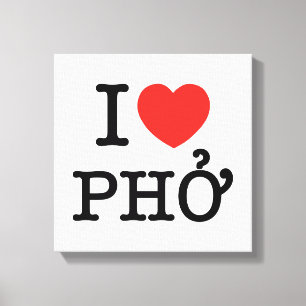 Toile I Heart (Amour) Pho