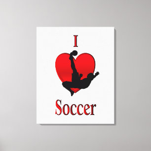 Toile I Heart Soccer