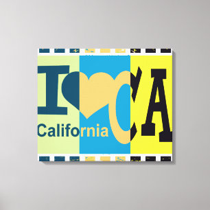Toile I love California - Pop art