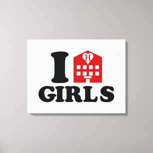 Toile I Love Hotel Girls