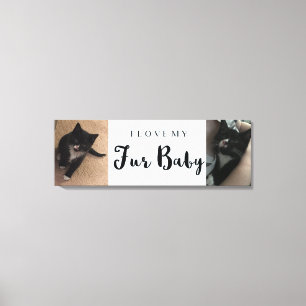 Toile I Love My Fur Baby Custom Photo Collage
