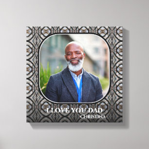 Toile I Love Papa Fête des pères grand-père Photo Person