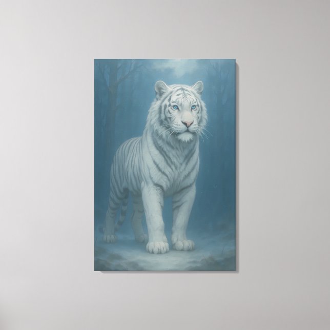 Toile Ice Spirit White Tiger – Mystic Guardian of Calm P (Recto)