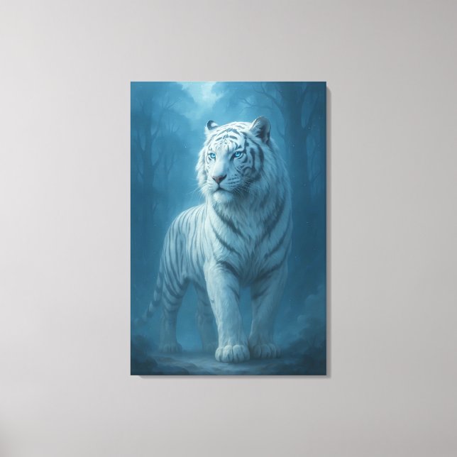 Toile Ice Spirit White Tiger – Mystic Guardian of Calm P (Recto)