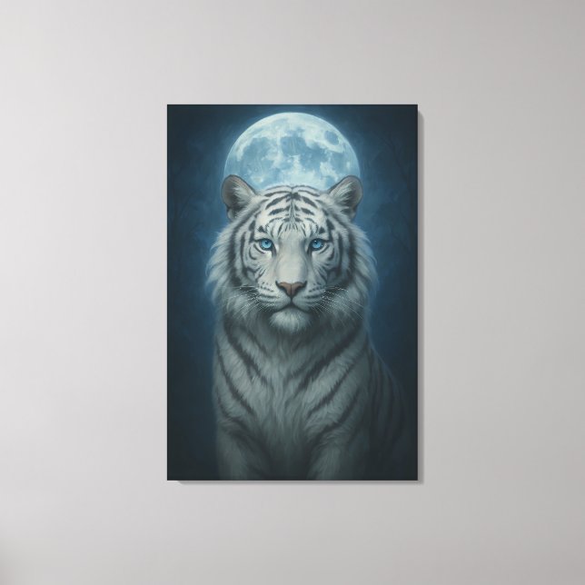 Toile Ice Spirit White Tiger – Mystic Guardian of Calm P (Recto)