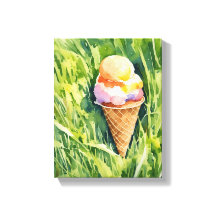 Icecream sur une parcelle herbacée