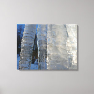 Toile Icicles Abstrait Blue Winter Photographie